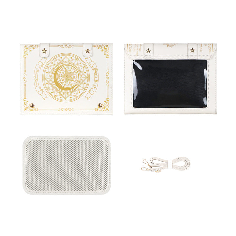 Magic Book Cartoon Bar Lady Retro Crossbody Bags