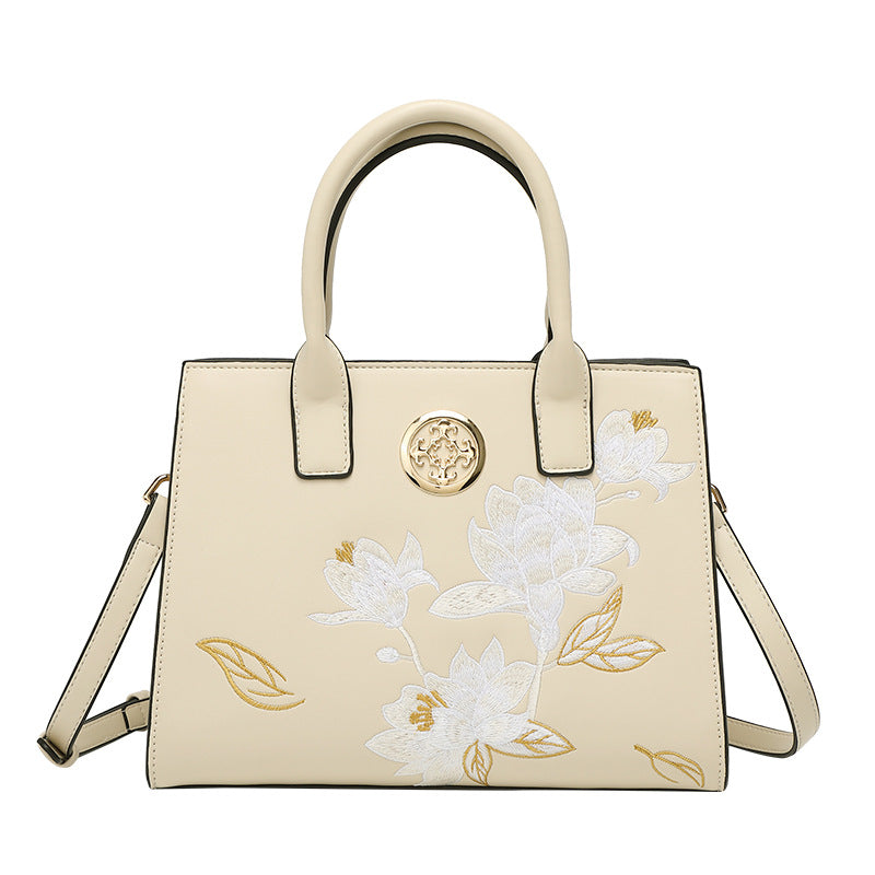 Women's Chinese Style Embroidery Commuter Large Capacity Shoulder Bags