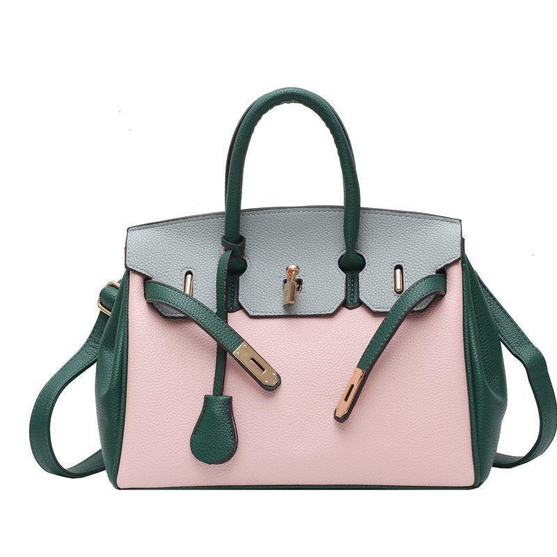 Women's Cool Contrast Color Large Capacity Totes Crossbody Bags