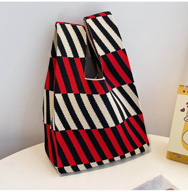 Korean Style Woolen Yarn Fashion Simple Handbags