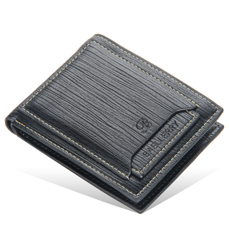 Attractive Men's Short Solid Color Striped Men's Wallets