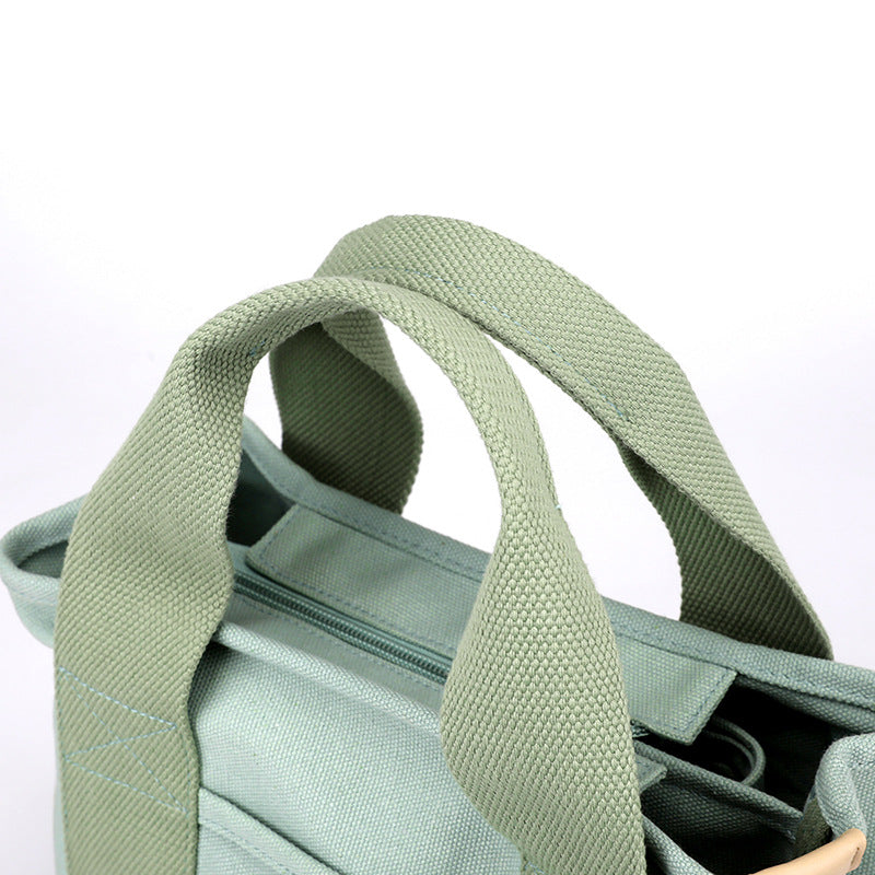 Zipper Niche Lady Portable Thickened Canvas Handbags