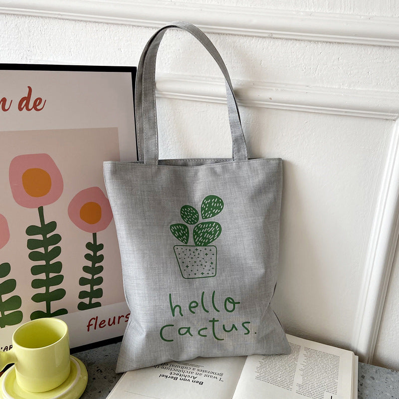 Canvas Printed Simple Fashion Packaging Book Handbags