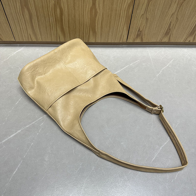 Women's Underarm Retro Textured Large Capacity Soft Shoulder Bags