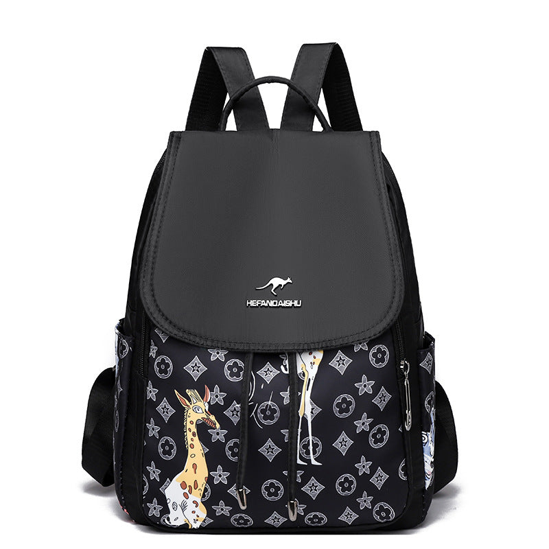 Women's Fashion Korean Style Printed Large Capacity Backpacks