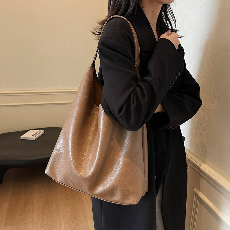 Women's Korean Style Underarm Large Capacity Commuter Shoulder Bags