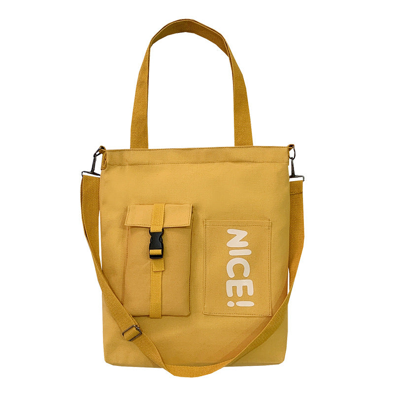 Canvas Female Class Korean Fashion Letter Shoulder Bags