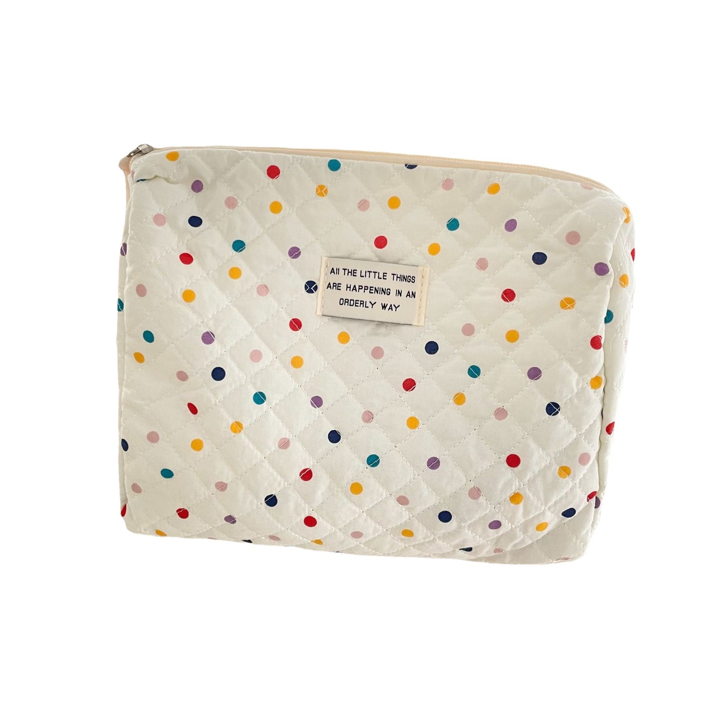 Polka Dot Storage Cotton Female Portable Cosmetic Bags