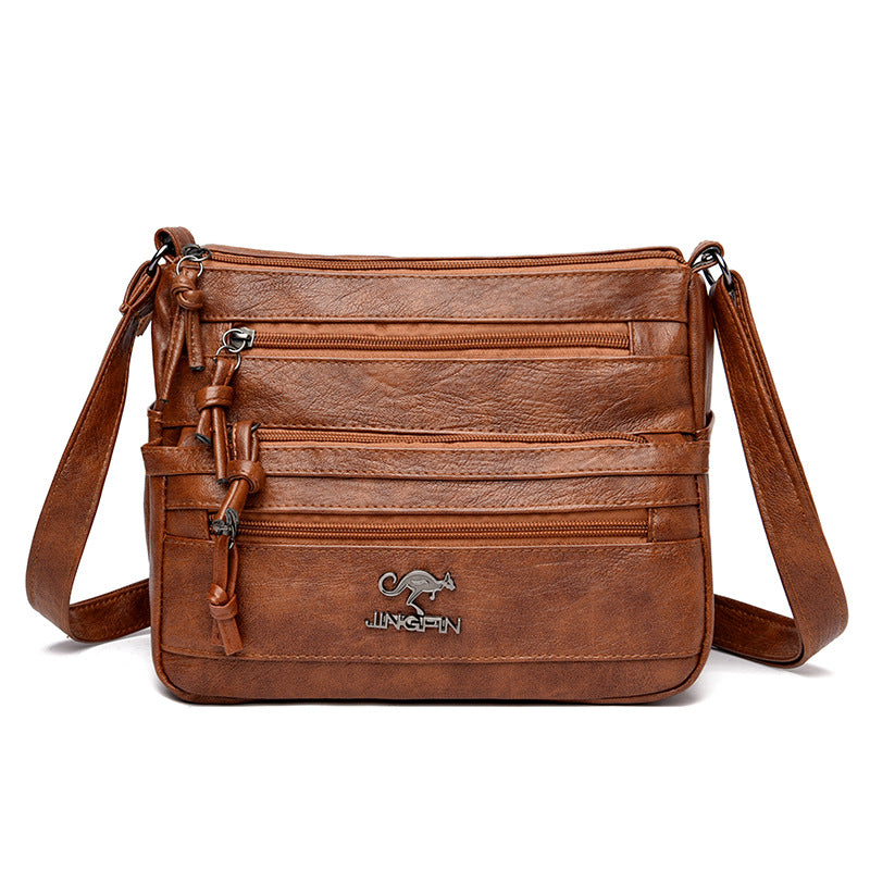 Women's Soft Leather Retro Simple Fashion Large Shoulder Bags
