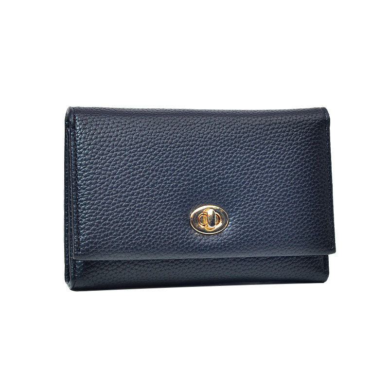 Women's Authentic Leather Tactile Feel Short Premium Lock