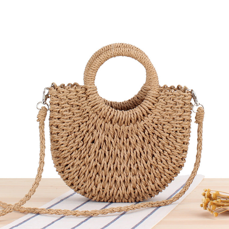 Women's Handmade Straw Fashion Sweet Portable Vegetable Crossbody Bags