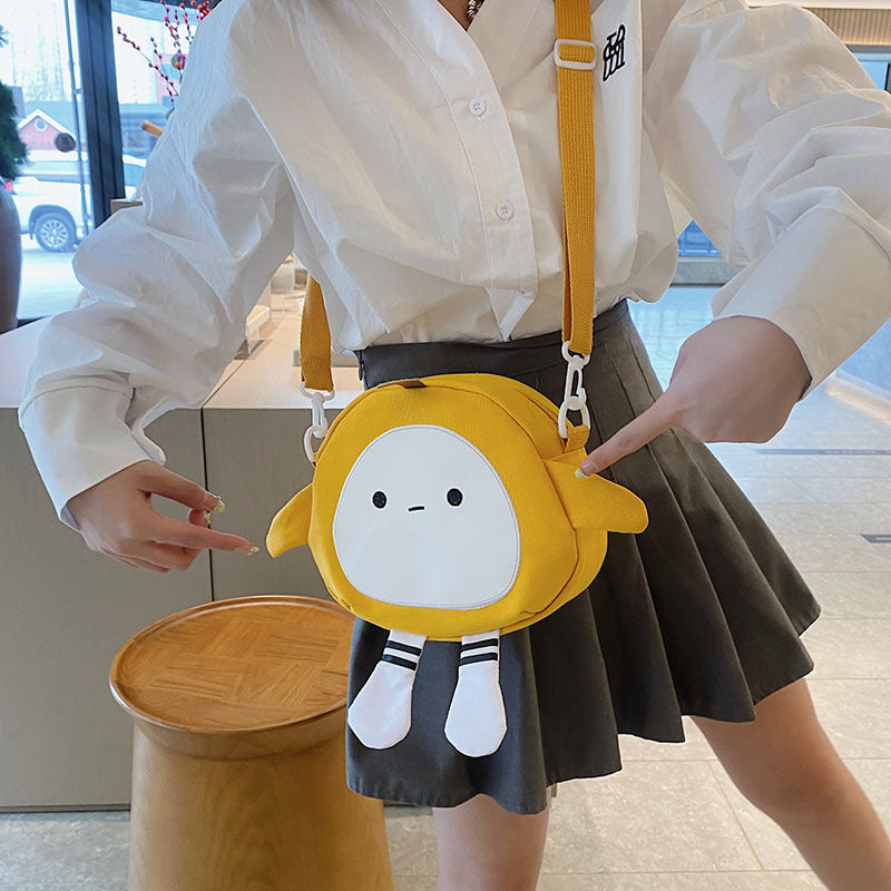 Puff Party Cute Cartoon Canvas Fashionable Crossbody Bags