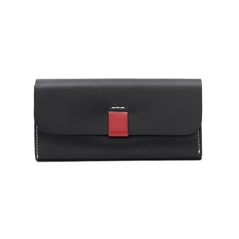 Women's First Layer Cowhide Simple Clutch High-grade Genuine Leather Ladies Wallet