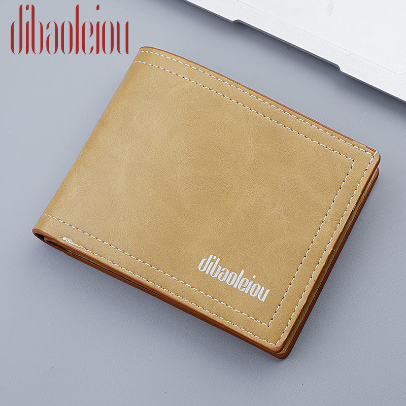 Durable Men's Slouchy Horizontal Short Dollar Men's Wallets