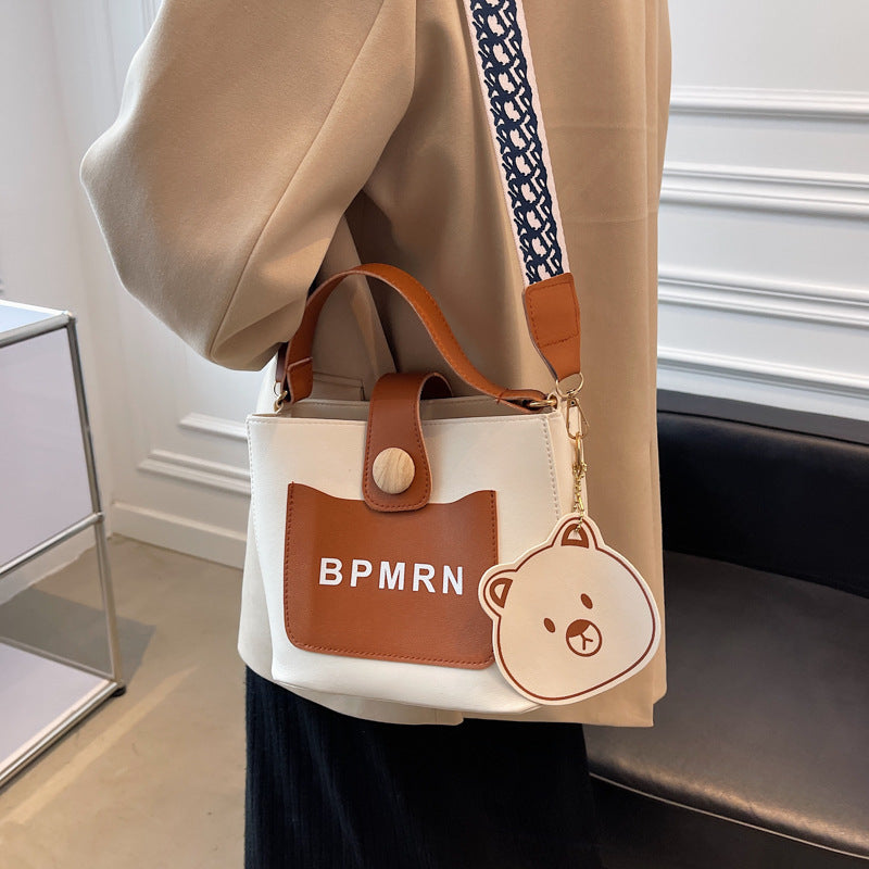 Women's Autumn Fashion Wide Strap Portable Shoulder Bags