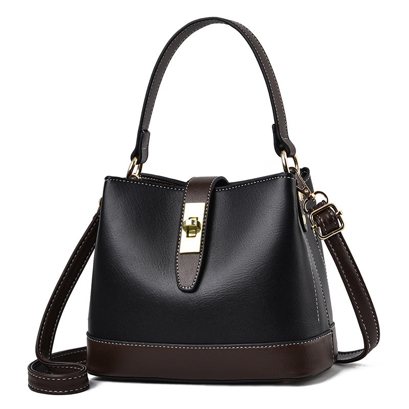 Women's Versatile Large Capacity Fashionable Fashion Retro Bucket Bags