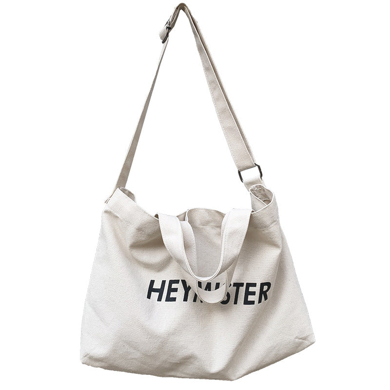 Neutral Canvas Street Large Capacity Leisure Shoulder Bags