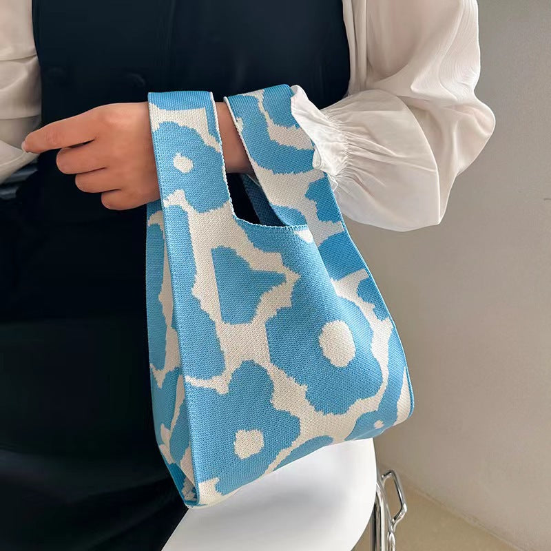 Women's Boat Festival Panda Knitted Wrist Handbags