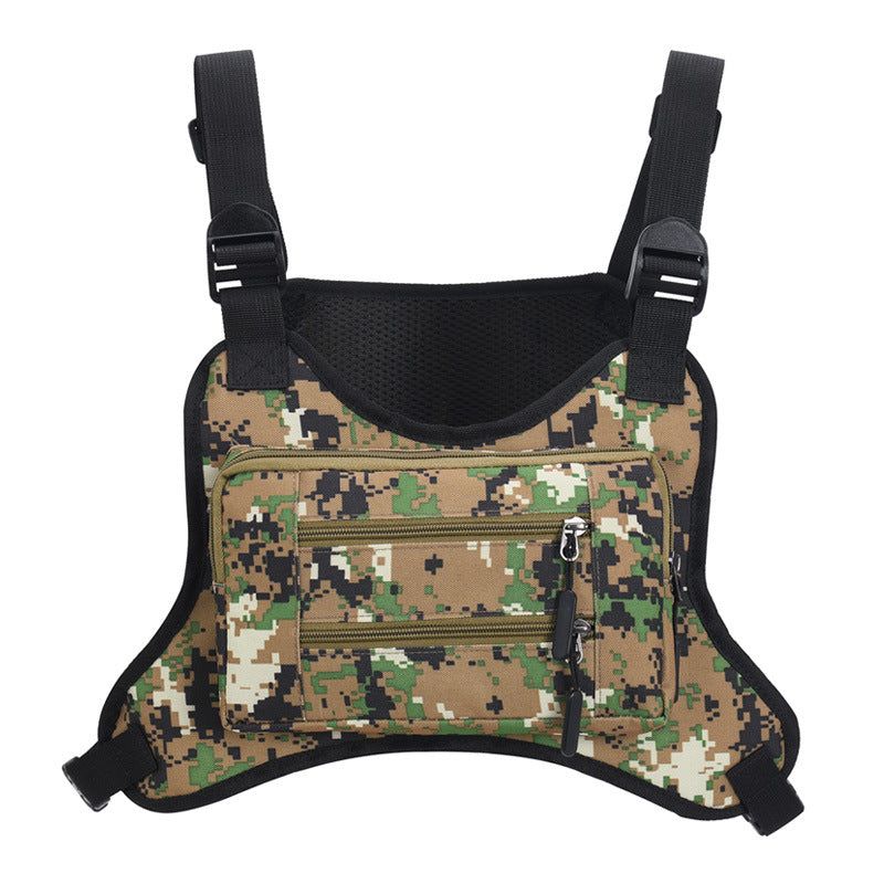 Men's Riding Vest Camouflage Gymnastic Valise Men's Chest Bags