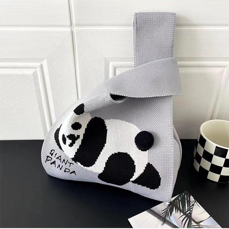 Treasure Series Panda Knitted Cute Souvenir Handbags