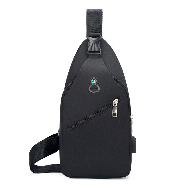 Men's Attractive Waterproof Rechargeable Riding Trend Men's Chest Bags