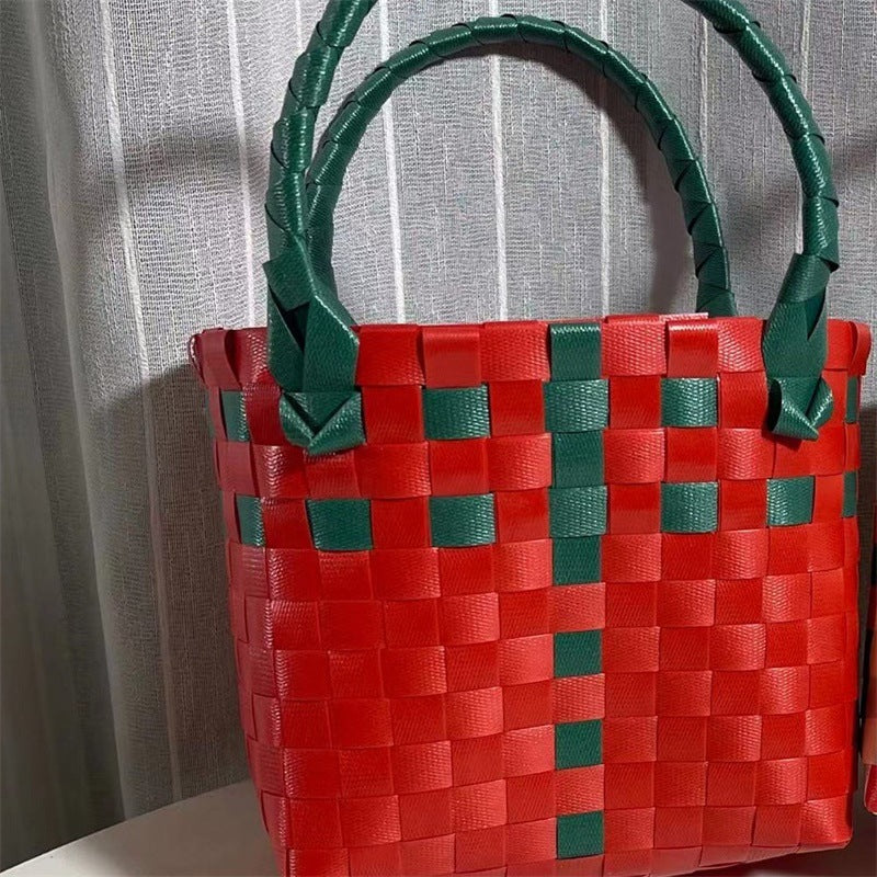 Woven Vegetable Basket Group Building Hand-made Wedding Companion Handbags