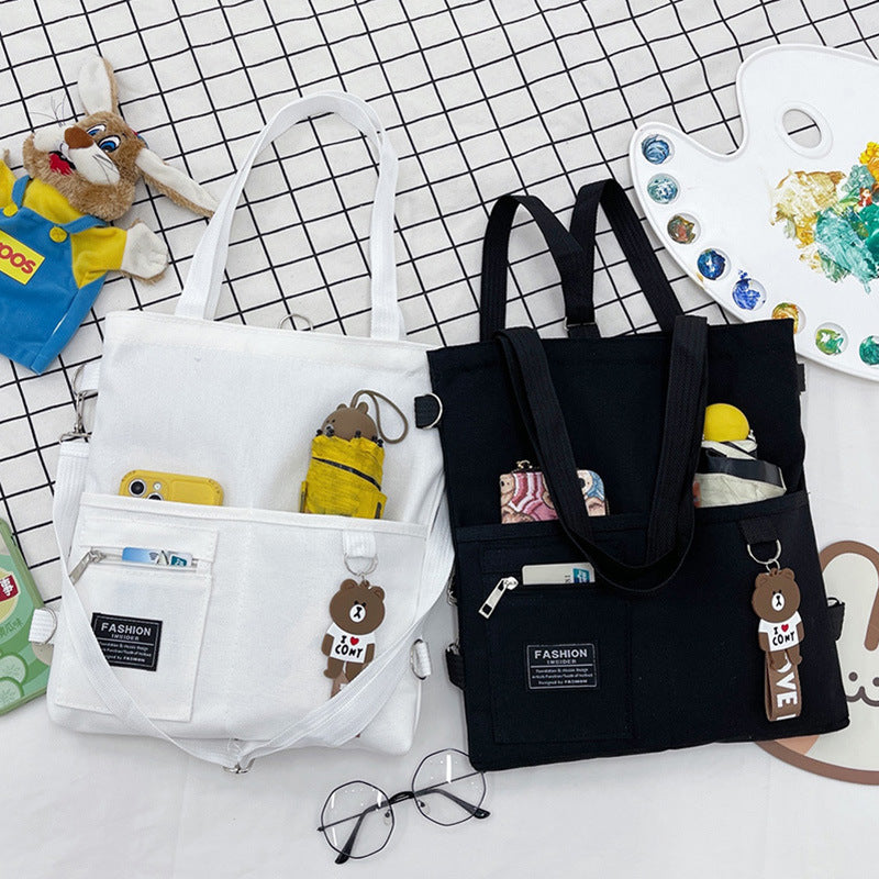 Female Korean Style Canvas Campus Cute Crossbody Bags