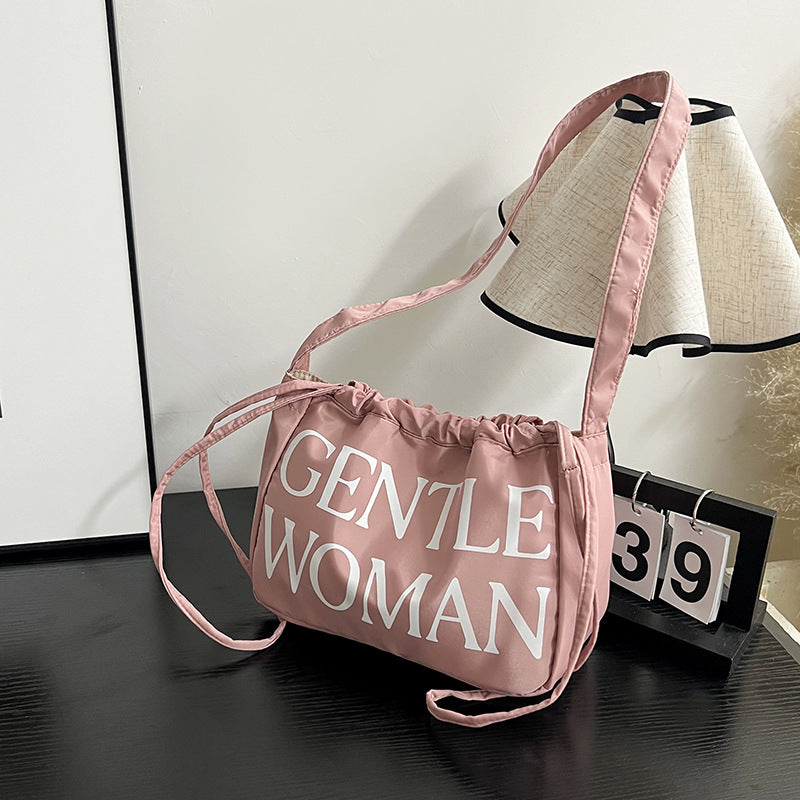 Thailand Drawstring Dumpling Printing Letter Underarm Bags