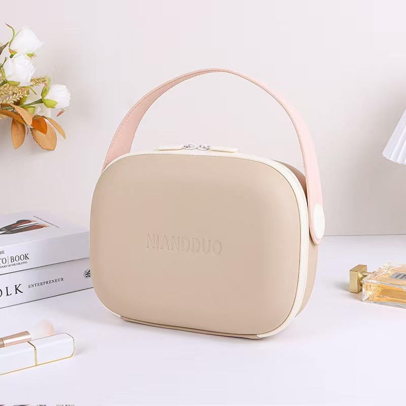 Portable Dopamine Cosmetics Toiletries Waterproof Hard Makeup Bag