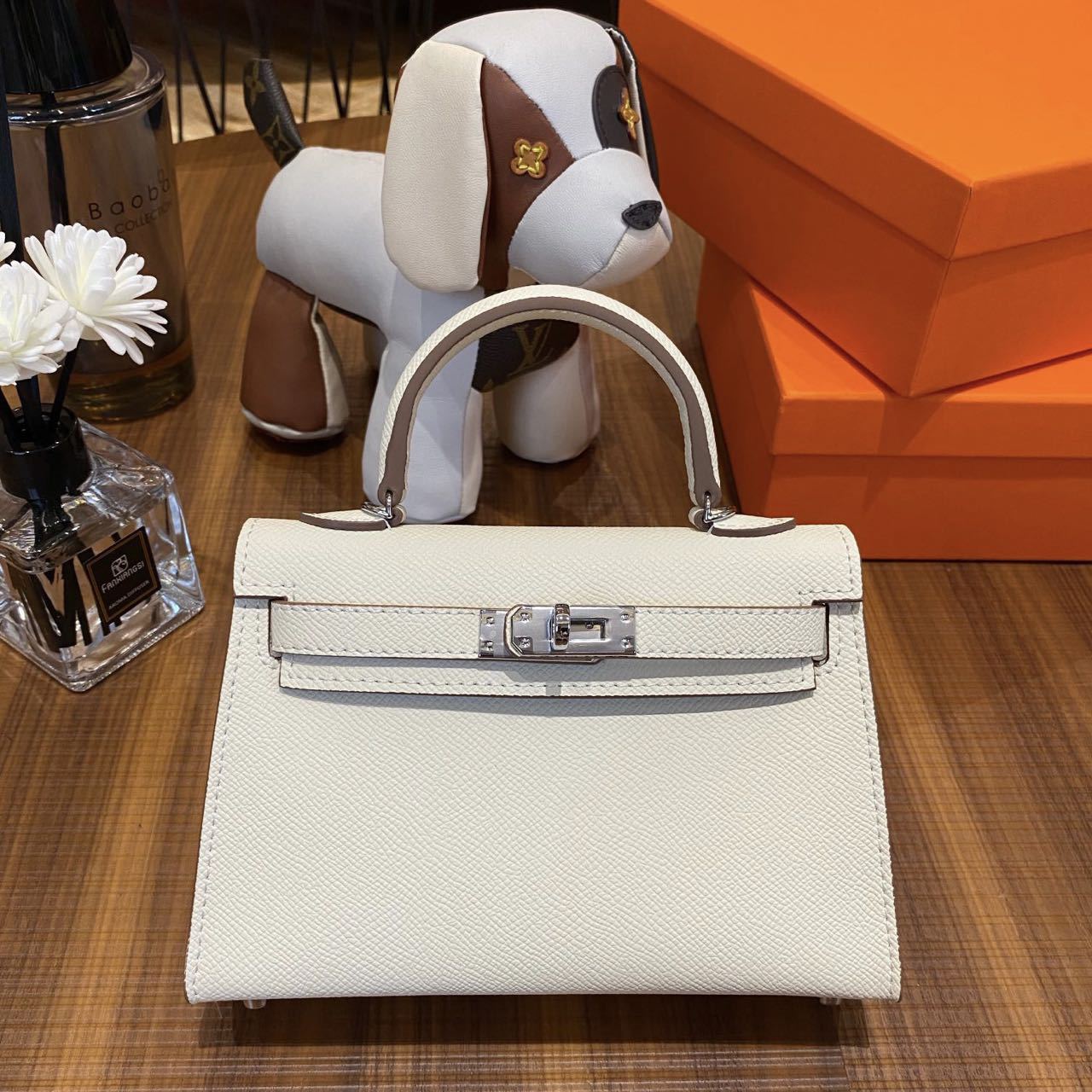 Women's Genuine Leather Second Generation Kelly Palm Crossbody Bags