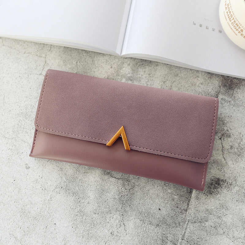 Women's Long Clutch Solid Color Simple Zipper Ladies Wallets
