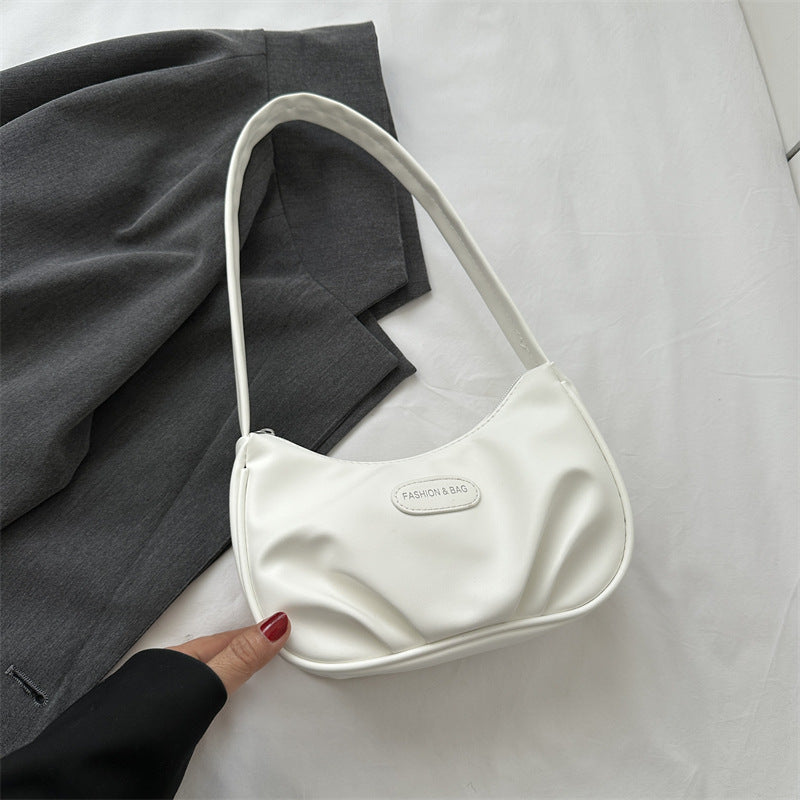 Women's Underarm Summer Baguette Trendy Fashion Moon Shoulder Bags