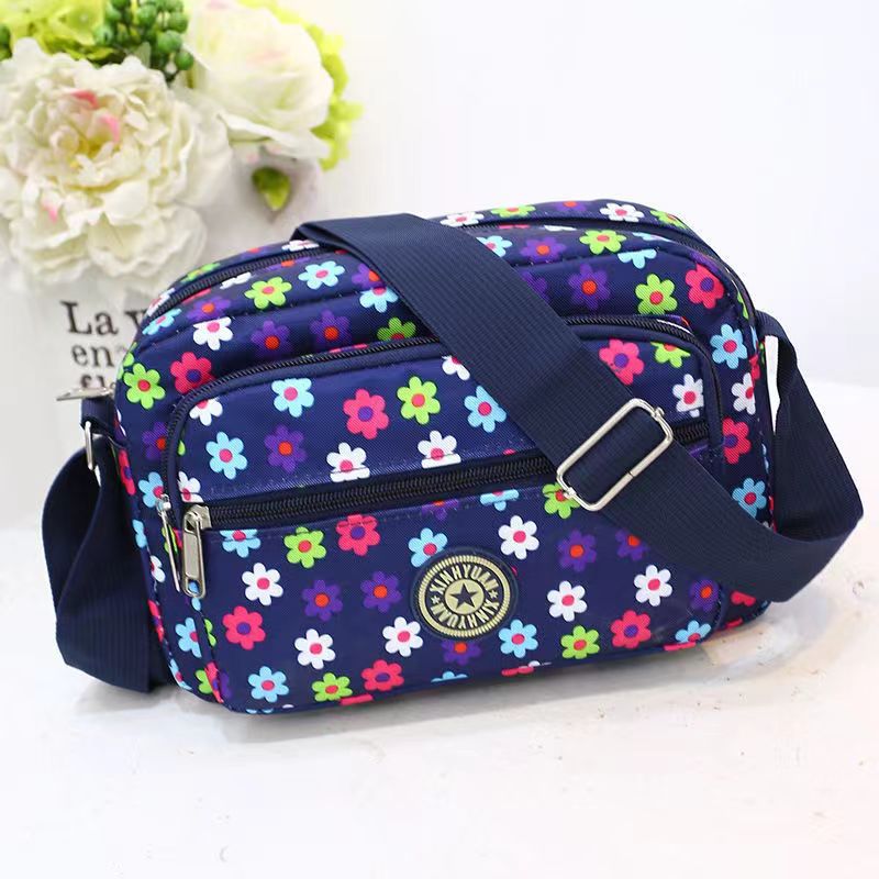 Women's Oxford Cloth Mother Nylon Flower Stall Crossbody Bags