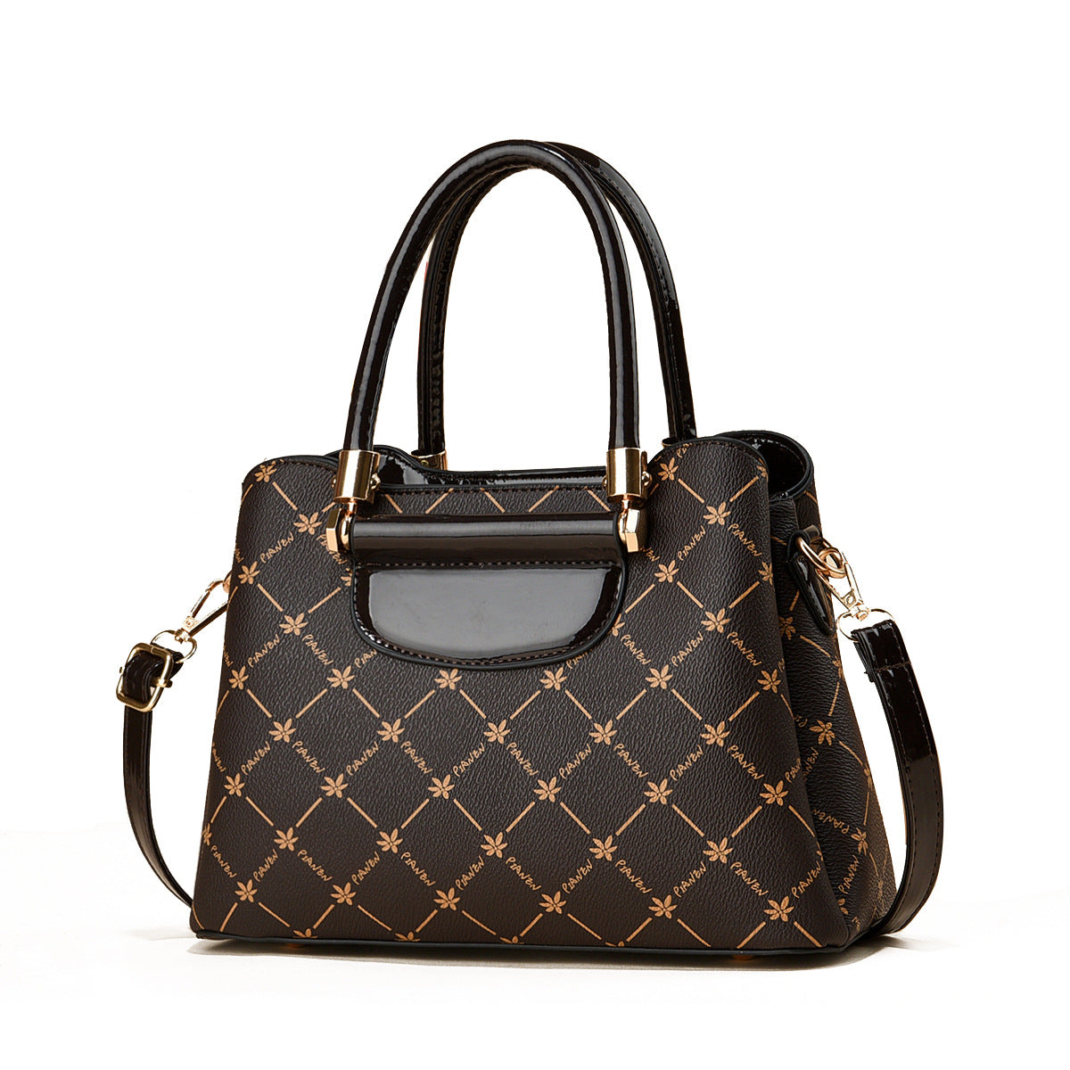 Women's Bright Leather Stone Pattern Large Handbags