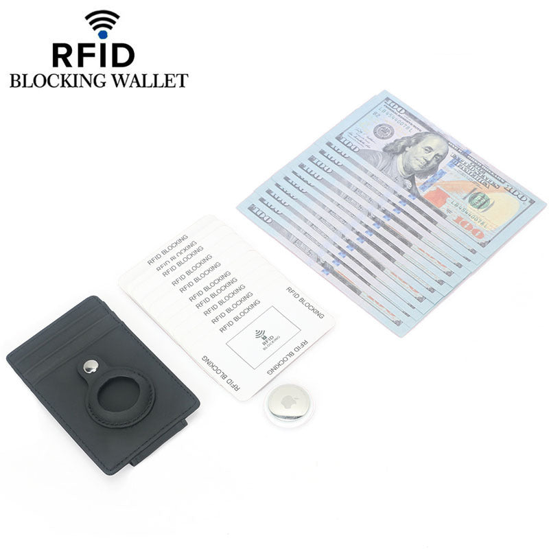 Apple Tracker Protective First Layer Cowhide Card Holder