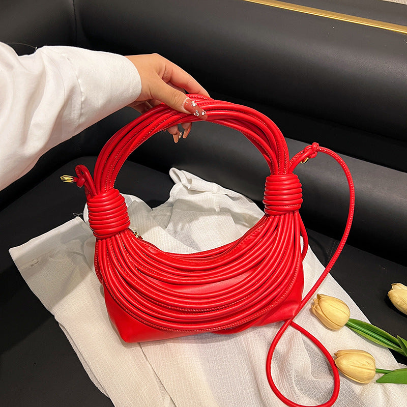 Women's Good Texture Woven Knot Multi Colors Crossbody Bags