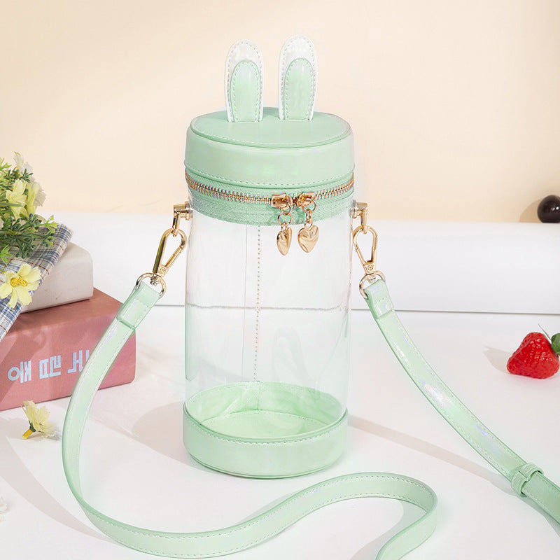 Cotton Doll Transparent Cartoon Rabbit Ear Shoulder Bags
