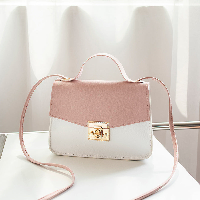 Women's Fashion Color Contrast Sweet Drawstring Bags