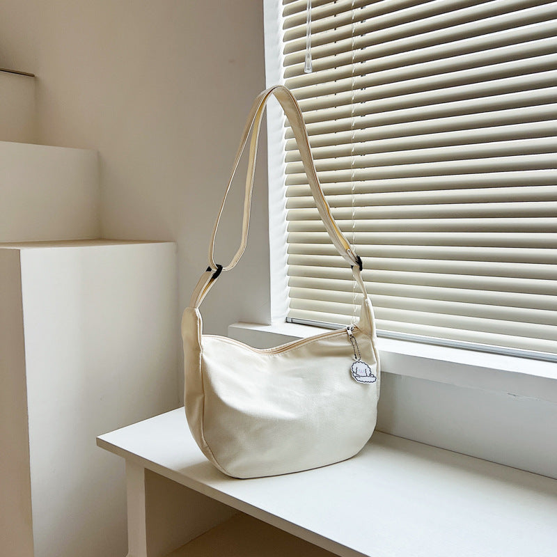 Solid Color Soft Korean Style Fashionable Shoulder Bags