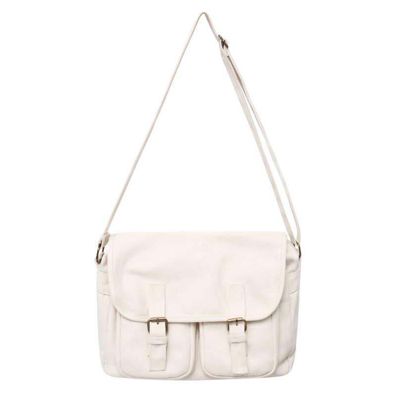 Street Trend Green Retro Leather Leisure Crossbody Bags