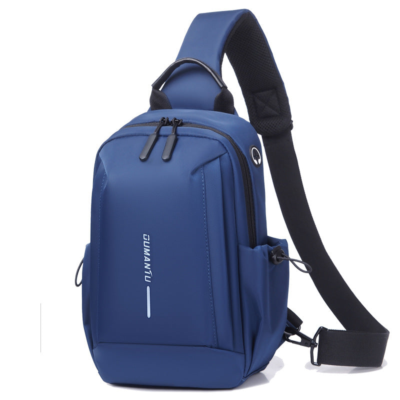 Men's Commuter Gift With Earphone Hole Printable Men's Chest Bags