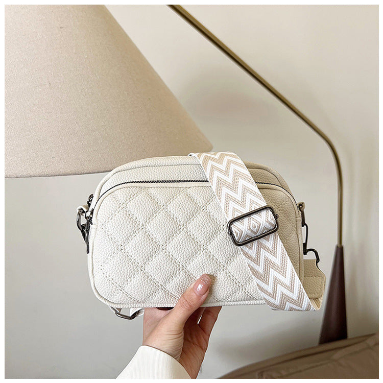Women's Diamond Pattern Classic Style Soft Leather Shoulder Bags