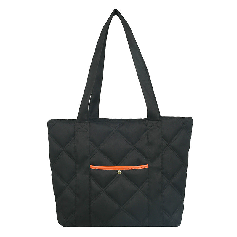 Women's Fashionable Down Simple Large Capacity Cotton Shoulder Bags