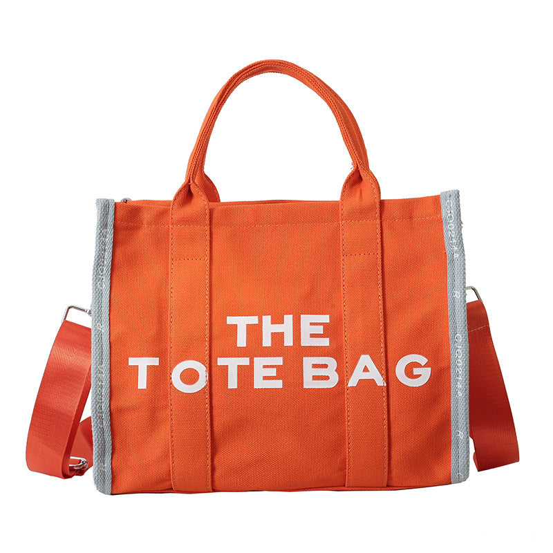 Glamorous Elegant Women's Fashion Letter Canvas Tote Bags