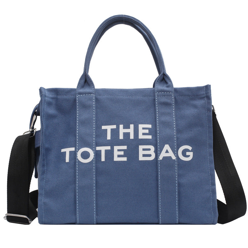 Women's Portable Canvas Simple Large Capacity Shoulder Bags