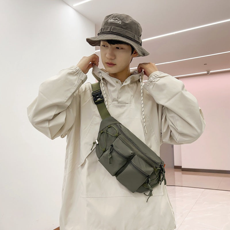 Men's Nylon Waterproof Business Shirt Sport Men's Chest Bags
