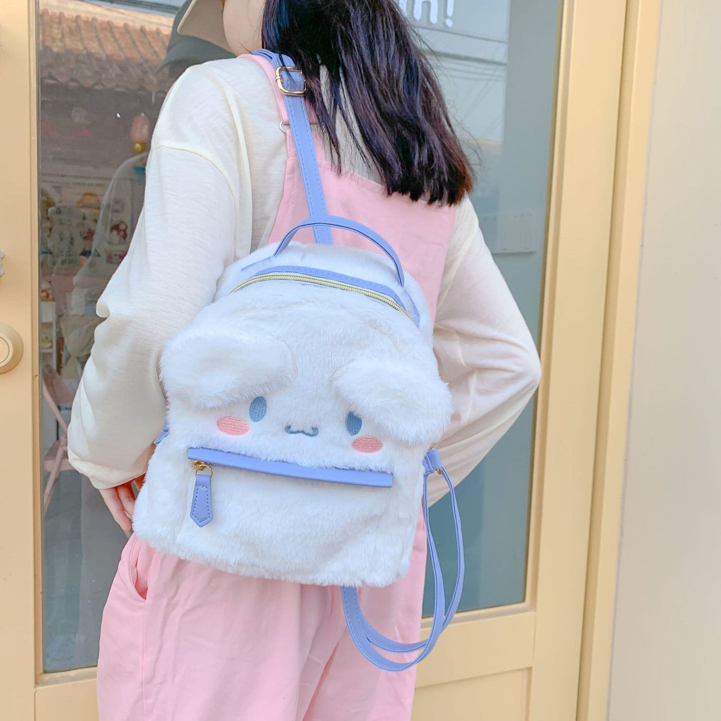 Plush Cute Girlish Ugly Big Ears Backpacks