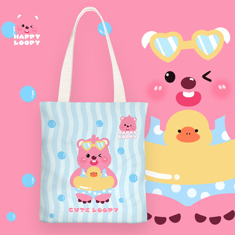 Little Beaver Canvas Female Simple For Shoulder Bags