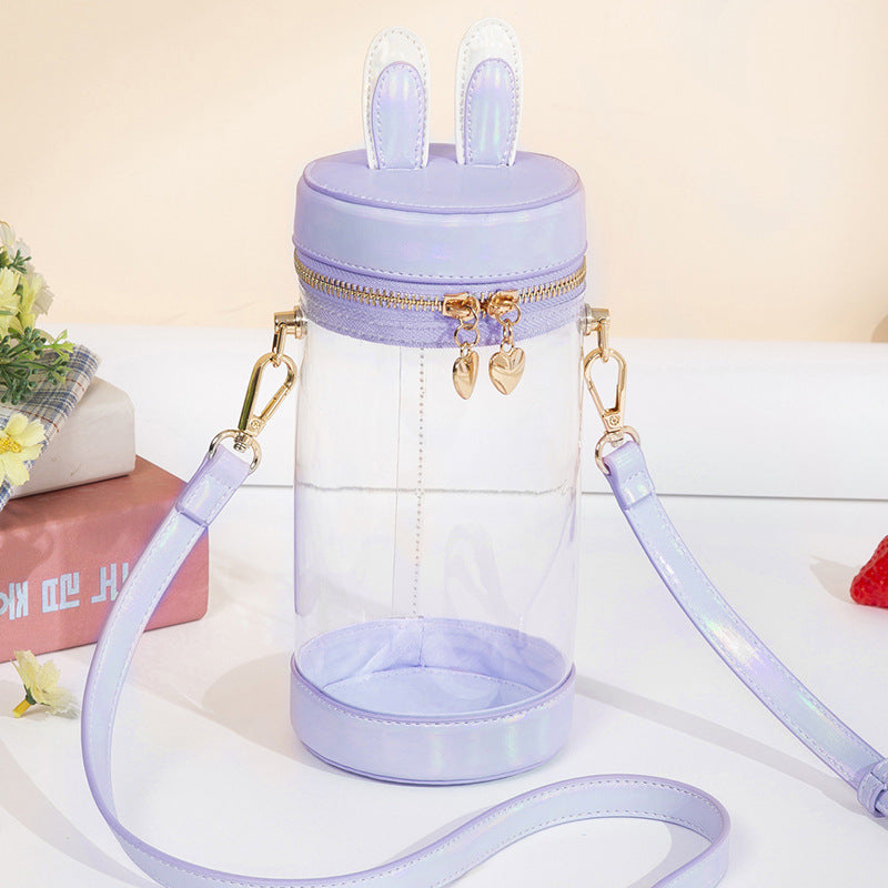 Cotton Doll Transparent Cartoon Rabbit Ear Shoulder Bags