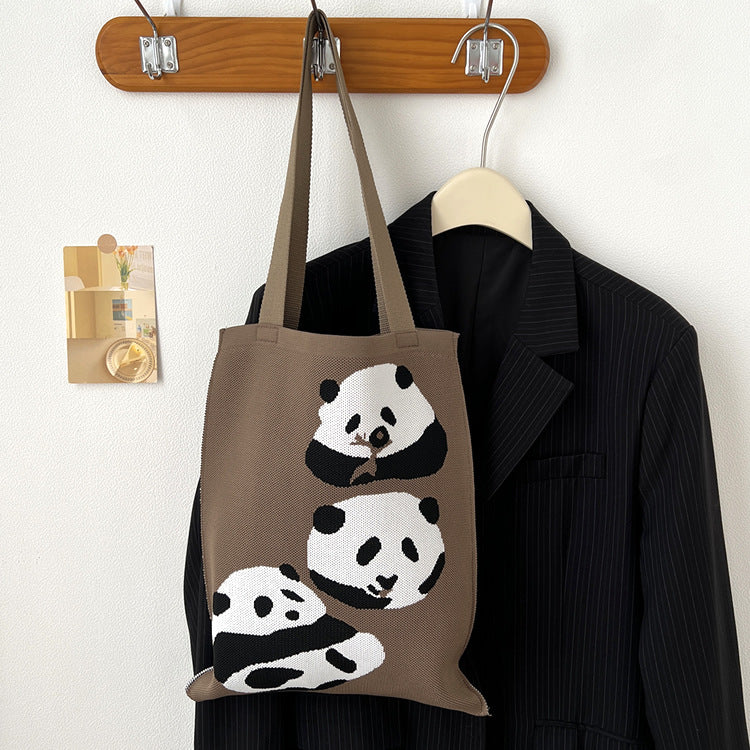 Knitted Korean Big Fashion Simple Cat Shoulder Bags